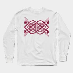 Purple Duck Celtic Tracery Long Sleeve T-Shirt